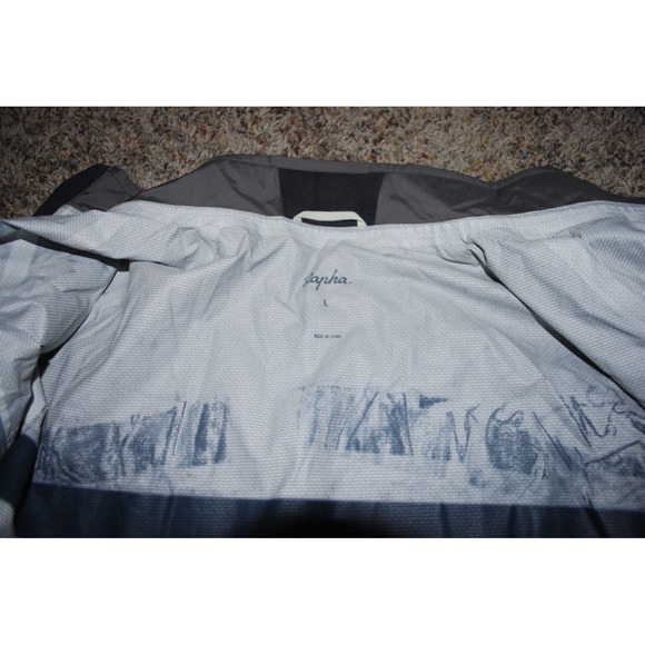 Rapha Cycling Rain Jacket Mens Large Gray Waterproof Seam Sealed Flawed - Picture 5 of 8